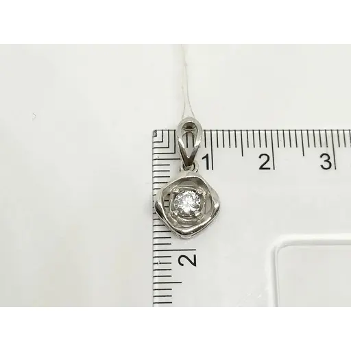 Серебряная подвеска Лазурит с фианитом. 39045Р - фото 4