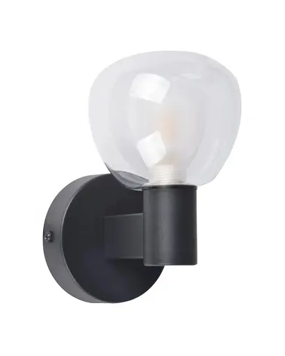 Бра, настінний світильник Goldlux 336019 Pola G9 1x5W IP44 чорний - фото 1