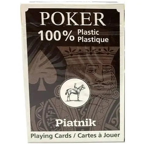 Карти гральні Piatnik 100% Plastic Poker Economy single deck (red) (PT-136214)