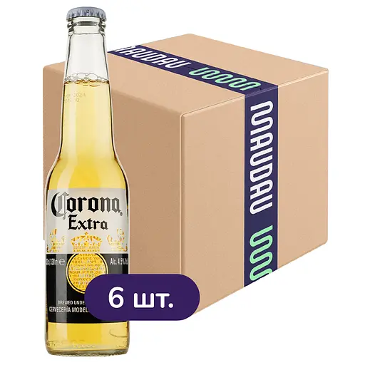 Пиво Corona Extra светлое пастеризованное 4.5% 1.98 л (0.33 л х 6 шт.) (839544)