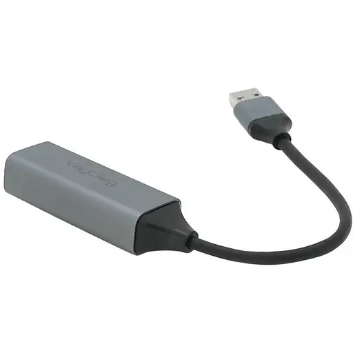 Контролер USB 3.0 to Ethernet VEGGIEG V-K306 Мережевий адаптер 100 / 1000Mbps з проводом, RTL-8152B, Aluminum, Blister-Box - фото 3