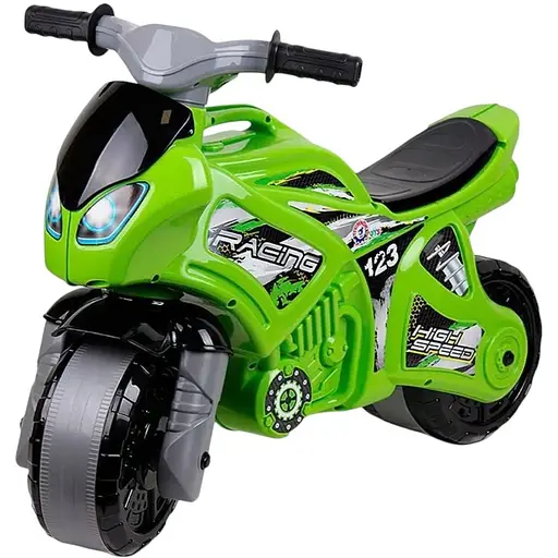 Толокар Technok Toys Мотоцикл 5859, зеленый, стильный и яркий