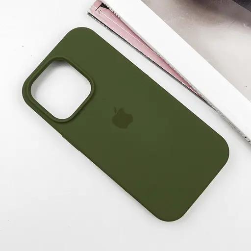 Чохол Epik Silicone Case Full Protective AA для Apple iPhone 16 Pro Max 6.9 Зелений/Dark Olive - фото 2