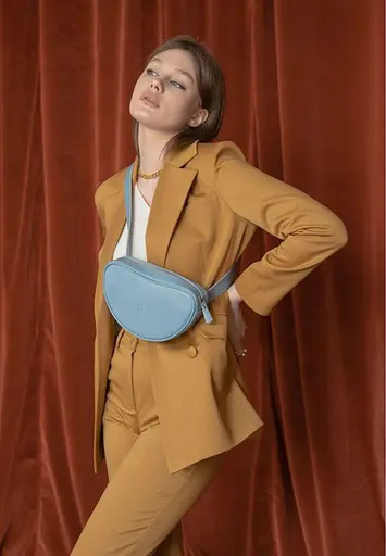 Поясна сумка Ada блакитна - фото 3