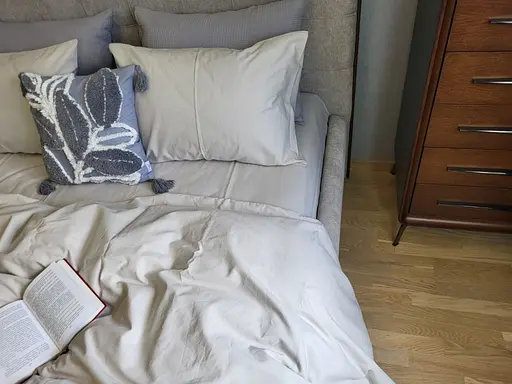 Комплект постельного белья бязь PREMIUM серо-бежевый - двухспальный - фото 2