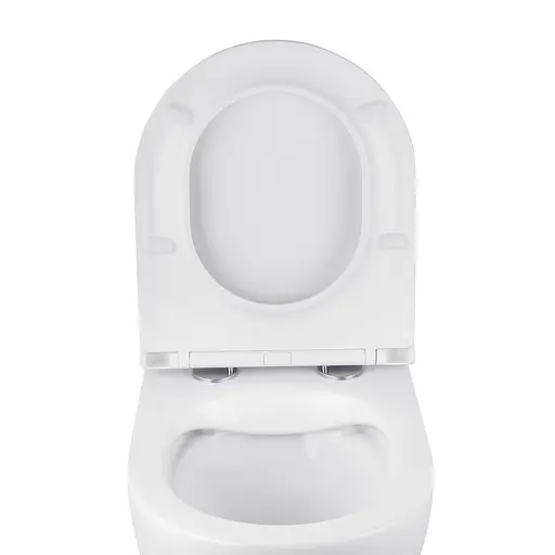 Комплект 4 в 1: Инсталляция Grohe Rapid SL 3 в 1 38772001 + Унитаз безободочный Kroner Harz WHI493736 RIMLESS с сиденьем Slim Duroplast / Soft-close / Quick relase KH493736WHIR - фото 7