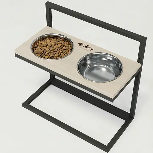 Hollky Flex L — регульовані миски на підставці для великих собак (2 × 1.8 л)