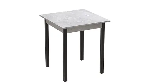 Стол кухонный Ferrum-decor Агата 75x80x80 Черный ДСП Бетон 16мм (FRD-105560) - фото 3