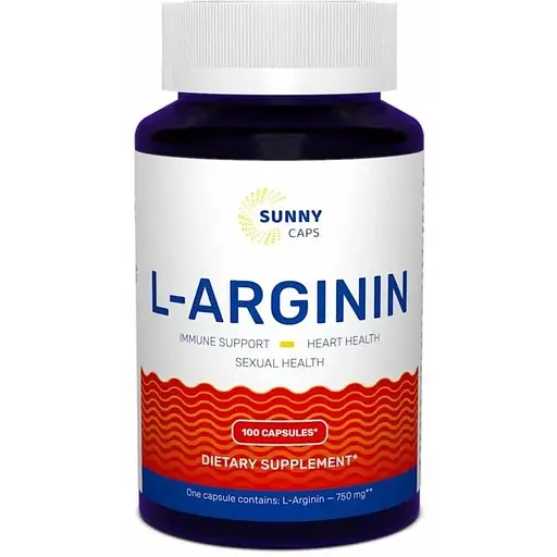 Аминокислота Sunny Caps L-Arginine, 100 капсул