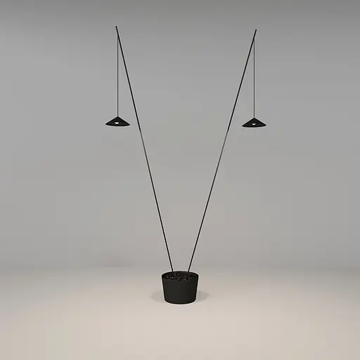 Торшер Skarlat RLL8110 2×10W BK 3000K - фото 1