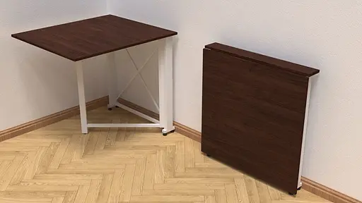 Стіл-книга трансформер Оріон 1 Ferrum-decor 750x810x730 Білий метал ДСП Венге Магія 16 мм (FRD-105425) - фото 4