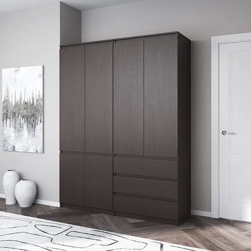 Шкаф для одежды Vays, со штангой и полками, комплект из 2 шкафов R10+R16 Венге Темный