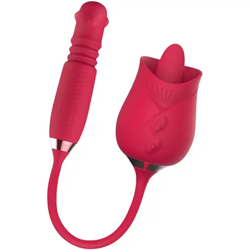 Вібратор Rouge Velvet Rose Aurora 33 см червоний