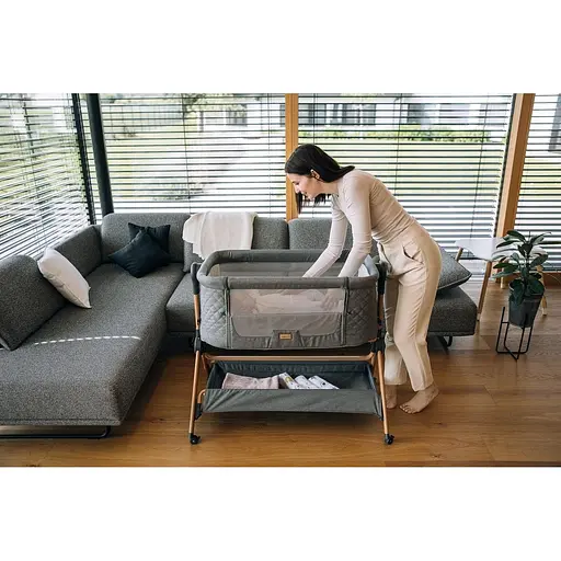 Приліжкове ліжечко та стільчик для дитини FreeOn Nest & Feed 2 в 1, grey - фото 5