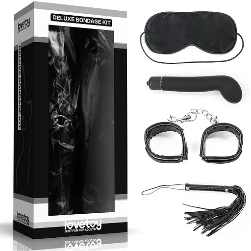 BDSM набір Deluxe Bondage Kit 4 шт (чорний)