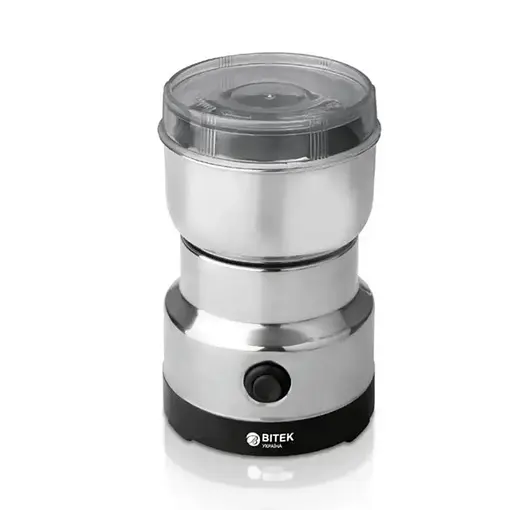 Электрическая кофемолка для дома Кофемолка Bitek BT-7113 роторный измельчитель кофейных зерен 60г Серый - фото 1