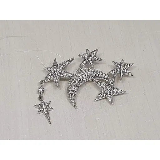 Срібна брошка Dear з фіанітами. 9008.1С - фото 2