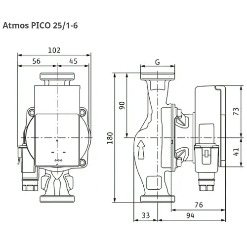 Циркуляційний насос Wilo Atmos PICO 25/1-6 (4232694) - фото 2