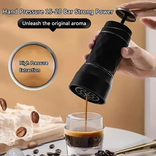 Портативная кофеварка Biolomix Espresso Machine HS-8439 для капсул и молотого кофе черная - фото 2