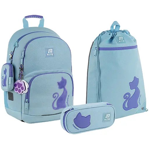 Набір Kite 585 Catsline: рюкзак + пенал + сумка для взуття  - фото 1
