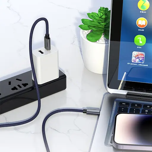 USB кабель Hoco U134 Type-C/Type-C для зарядки і передачі даних 240W довжина 18 м чорний - фото 6