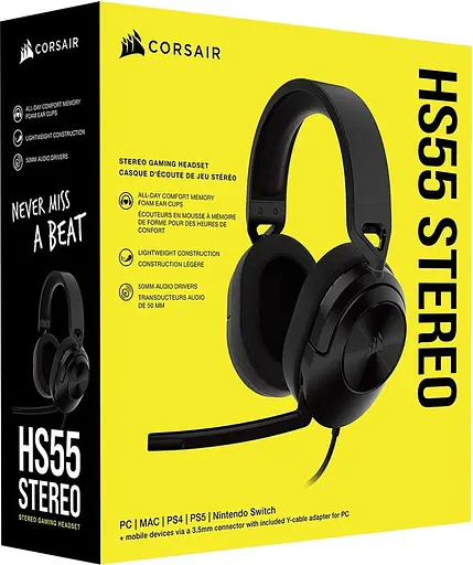 Ігрові навушники Corsair HS55 Stereo Carbon (CA-9011260) [75611] - фото 7