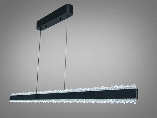 LED подвесная люстра с кристаллами черная 62 Вт - фото 2