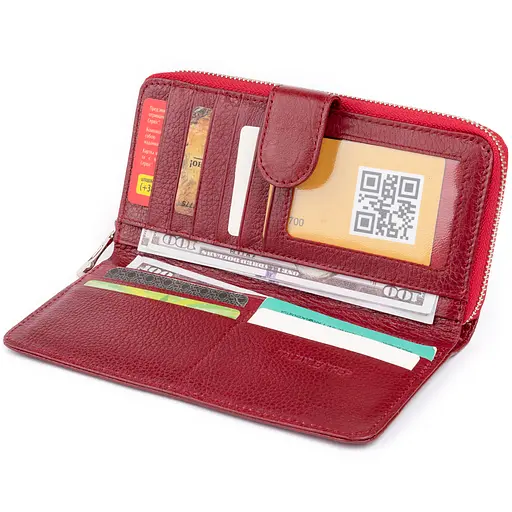 Женский кожаный кошелек ST Leather 19х9.5х2.5 см acs0016016 - фото 5