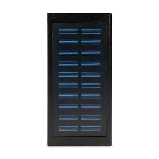 Повербанк з сонячною панеллю 20000mAh Power Bank Kraft KPB-1020SLIM Black LED-ліхтар (43-00063)