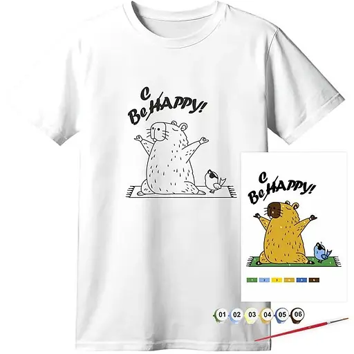 Набір футболка-розмальовка Rosa Talent Be Cappy бавовна 100% розмір XS 