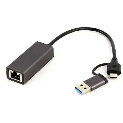 Мережевий адаптер Cablexpert USB 3.1 / Type-C - Ethernet, 10/1000 Мбіт/с, Grey (A-USB3AC-LAN-01) - фото 2
