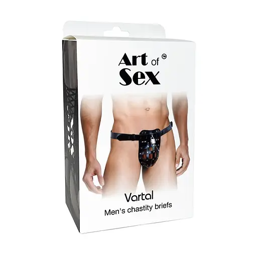 Чоловічий пояс вірності Art of Sex – Vartal, натуральна шкіра - фото 4