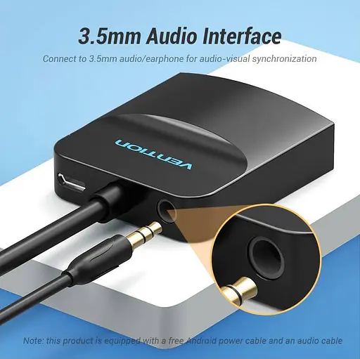 Адаптер Vention HDMI to VGA Converter with Female Micro USB and Audio Port 0.15M Black (42161) - фото 2