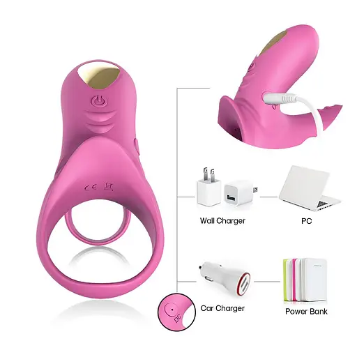 Виброкольцо Boss Series Ranger Penis Ring 10.9 см розовый - фото 4