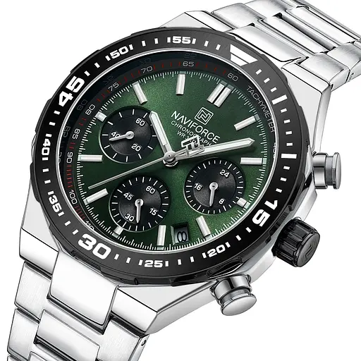 Наручний годинник чоловічий Naviforce Ocean Сріблястий (3493) - фото 2