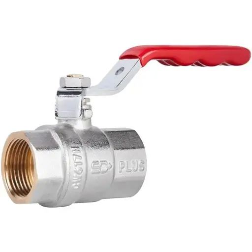 Кран кульовий Thermo Alliance Standart 3/4" ВВ прямий, нікель, PN40, важіль SD600NW20PN40 - фото 1