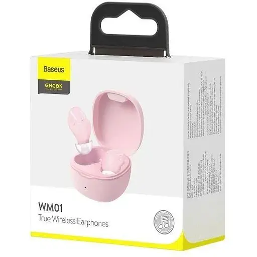 Наушники беспроводные Baseus Bowie WM01 стерео гарнитура розовая NGTW370004 - фото 9
