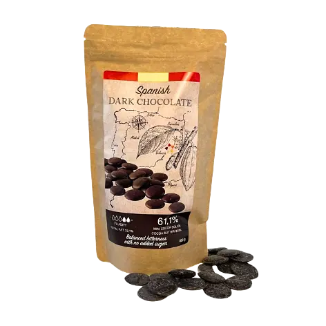 Шоколад чорний з замінником цукру 61% Natra Cacao 400 г - фото 1