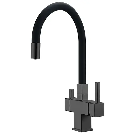 Змішувач для кухні на дві води Koer KB-72023-07 KR5010 Графіт - фото 1