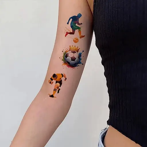 Набор детских временных тату Футбол №1 football-tattoo-mini-set- 10 штук по 12*7 см - фото 3