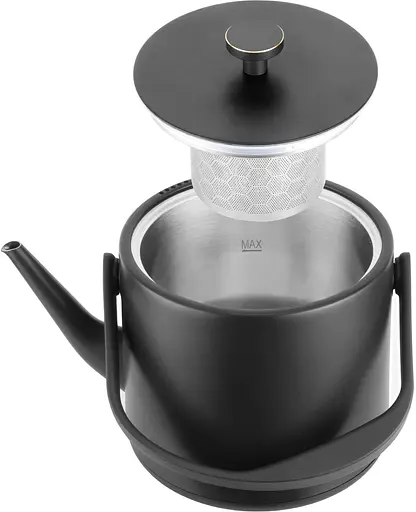 Catler Електрочайник 0.6л, Strix, заварник, нерж. сталь, підтримка температури, сенс. керув., чорний - фото 3