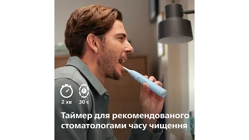 Электрическая зубная щетка Philips Sonicare HX7406/02 серии 6100 бело-голубая - фото 9