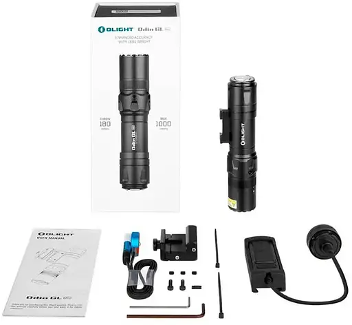 Фонарь с ЛЦВ Olight Odin GL Mini Green Laser Picatinny Black - фото 10