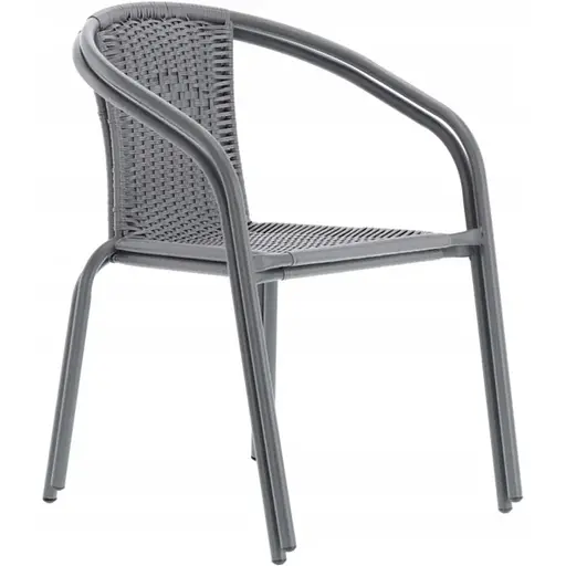 Садові меблі Chomik Bistro стіл та 2 стільці сірий - фото 8