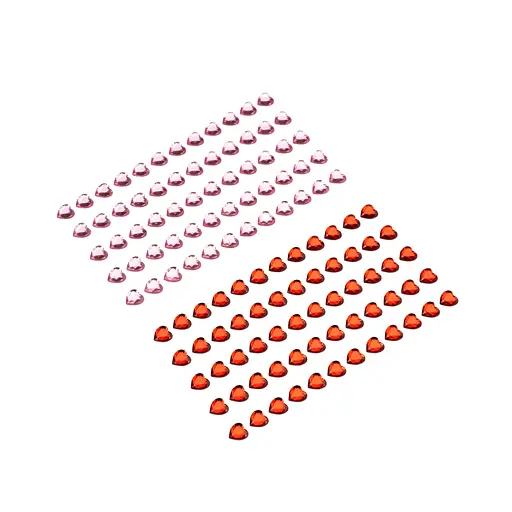 Стразы самоклеящиеся Сердца Свет розовые 8мм 60шт Rosa Talent - фото 4