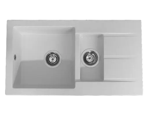 Кухонная мойка Fancy Marble Alabama белый 107080001 - фото 1