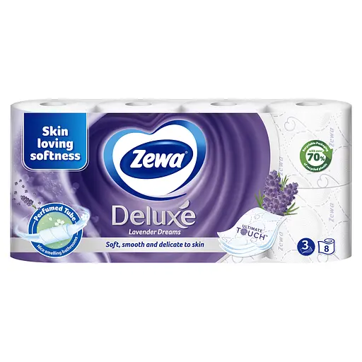Туалетний папір Zewa Deluxe Лаванда тришаровий 8 рулонів - фото 2