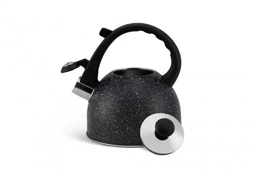 Якісний металевий чайник Edenberg 1973 Black зі свистком з нержавіючої сталі для газової плити - фото 3