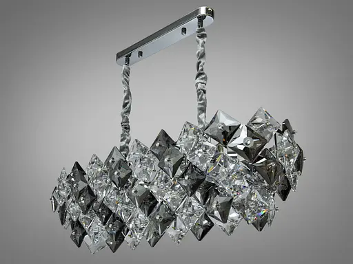 Неймовірно красива новинка кришталева люстра витягнутої форми, 10 ламп - фото 3