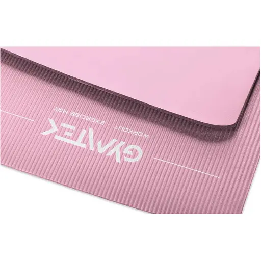 Коврик (мат) для йоги и фитнеса Gymtek NBR 1,5см розовый - фото 6